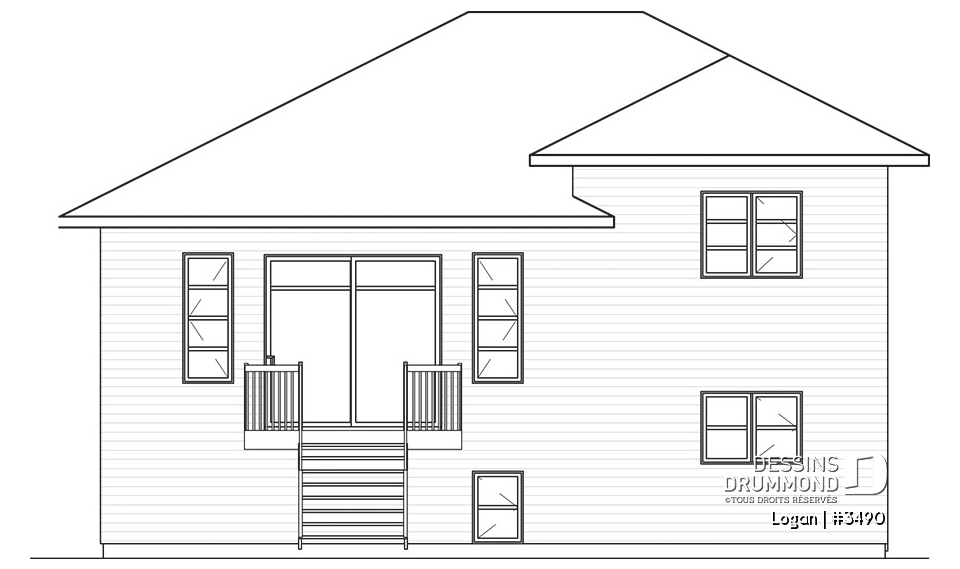 Élévation arrière - Logan