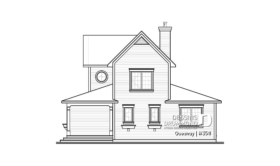 Élévation arrière - Quesnay