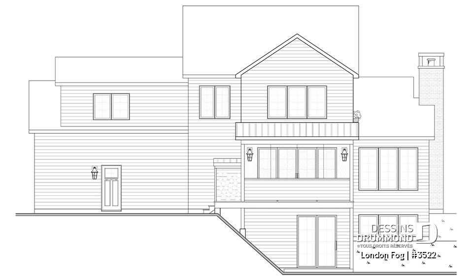 Élévation arrière - London Fog