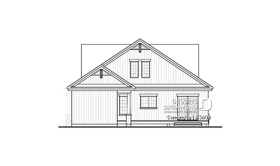 Élévation arrière - Cambridge