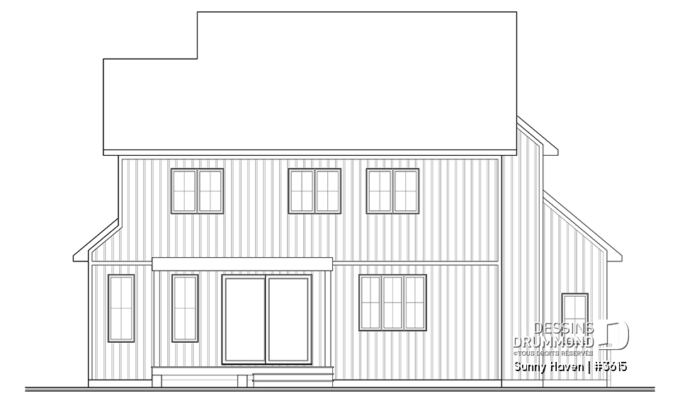 Élévation arrière - Sunny Haven