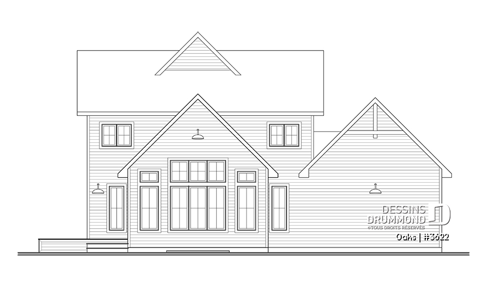 Vue arrière - MODÈLE DE BASE - Oaks