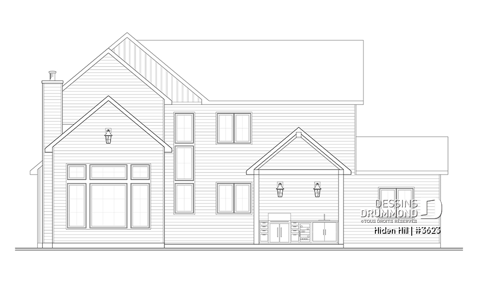 Élévation arrière - Hiden Hill