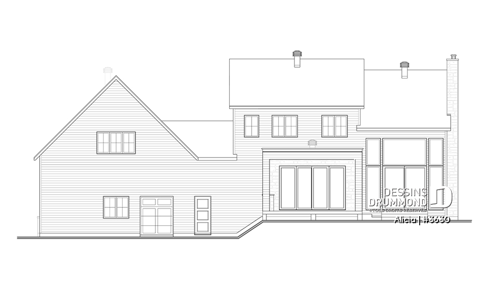 Élévation arrière - Alicia