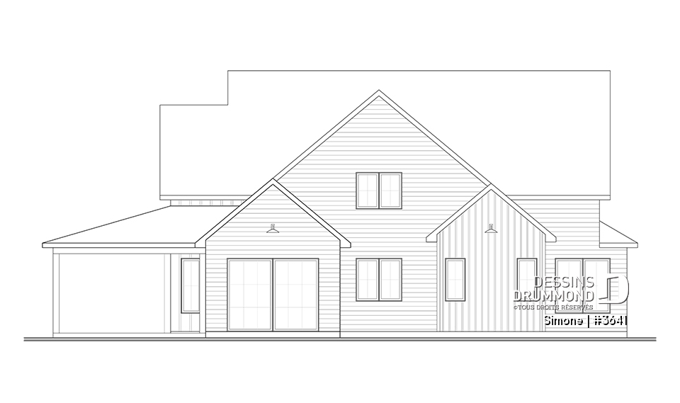 Élévation arrière - Simone