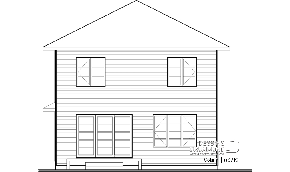 Élévation arrière - Collins 