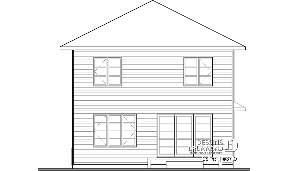 Élévation arrière - Collins 