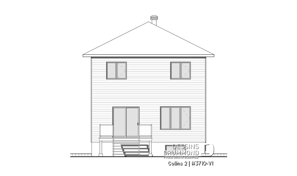 Élévation arrière - Collins 2