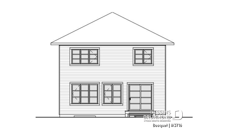 Élévation arrière - Bosquet