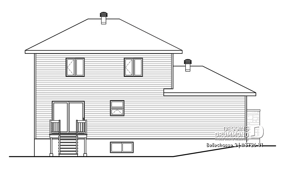 Élévation arrière - Bellechasse 2