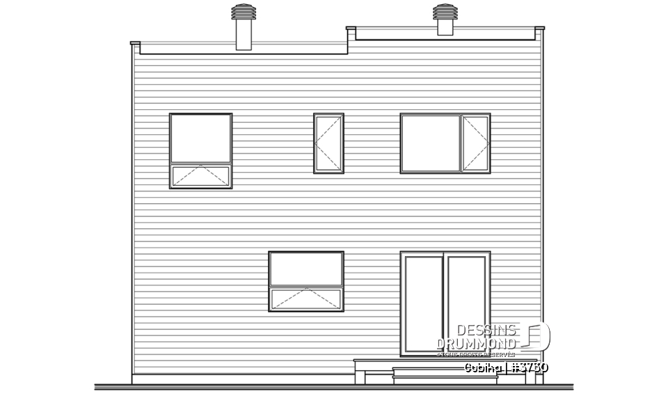 Élévation arrière - Cubika
