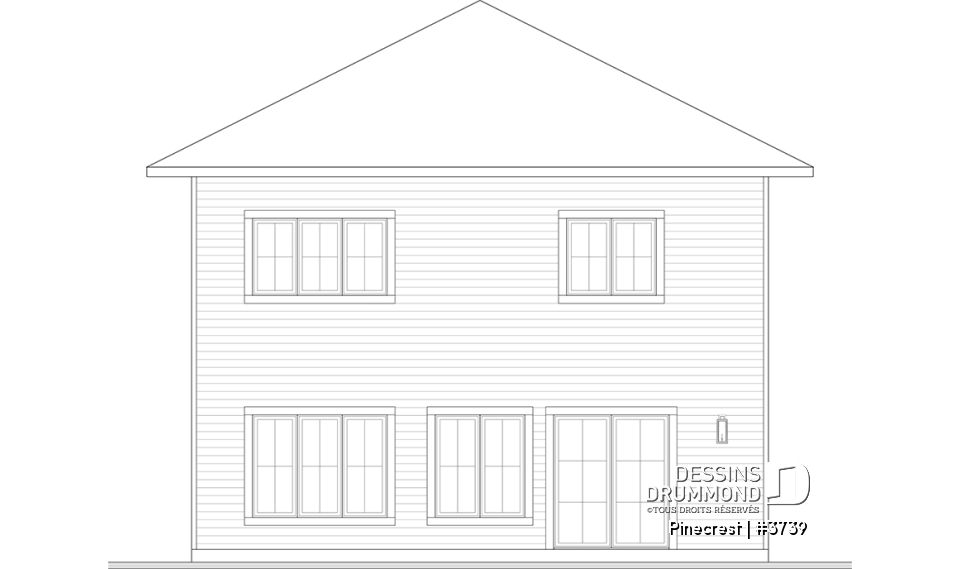 Élévation arrière - Pinecrest