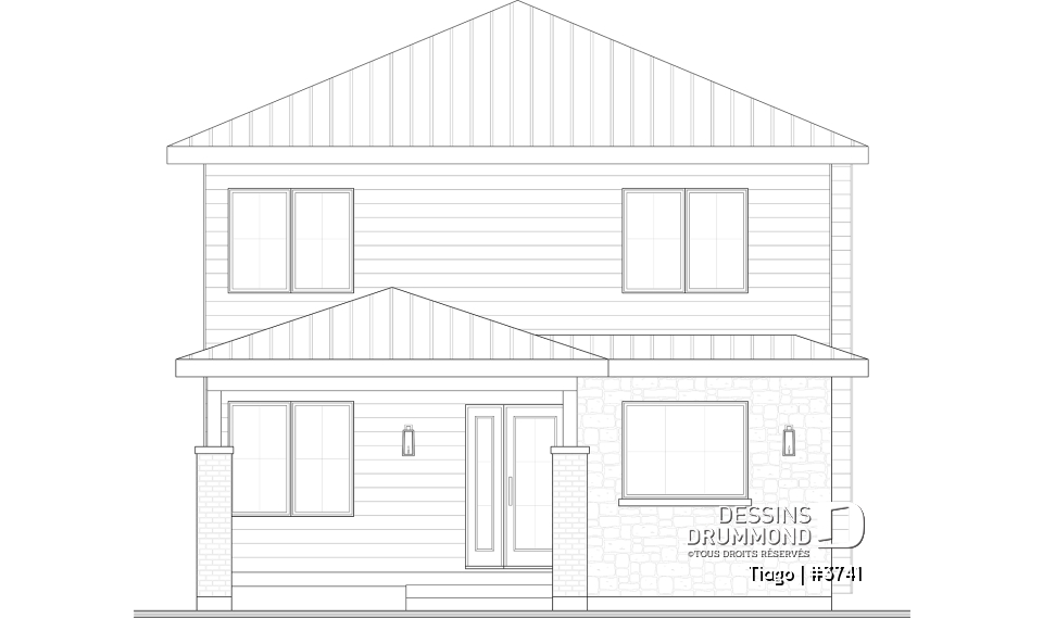 Élévation arrière - Tiago