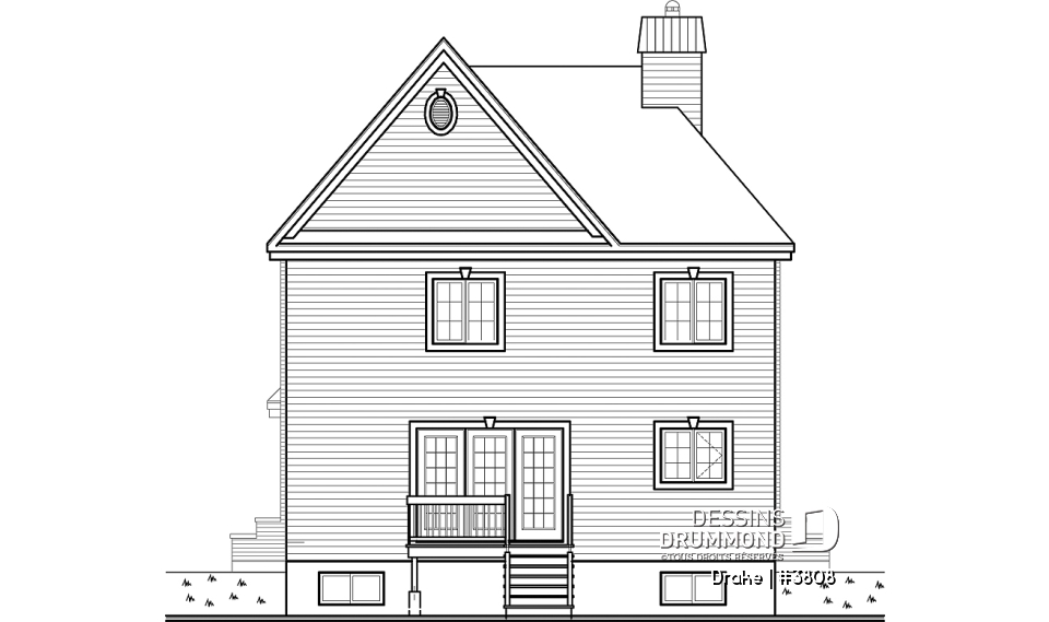 Élévation arrière - Drake