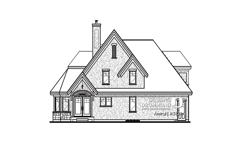 Élévation arrière - Amiral