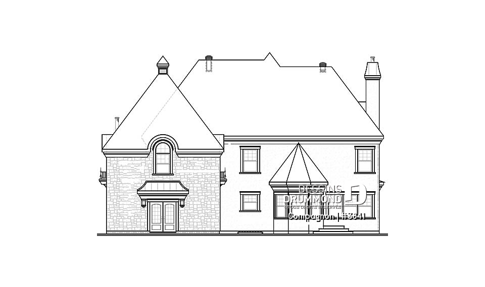 Élévation arrière - Compagnon