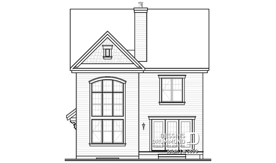 Élévation arrière - Jolain