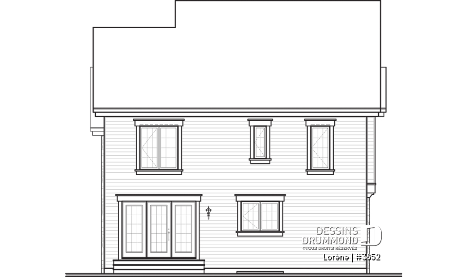 Élévation arrière - Lorène