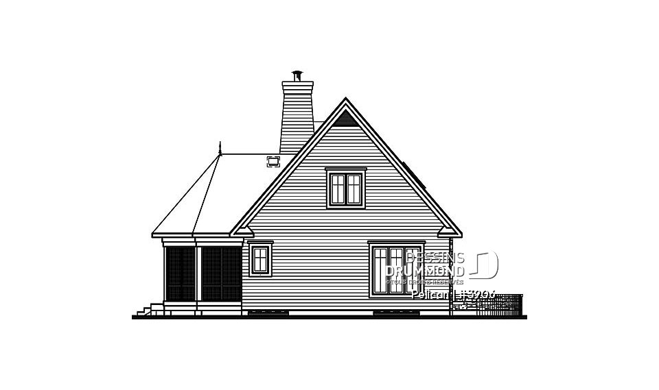 Élévation arrière - Pelican