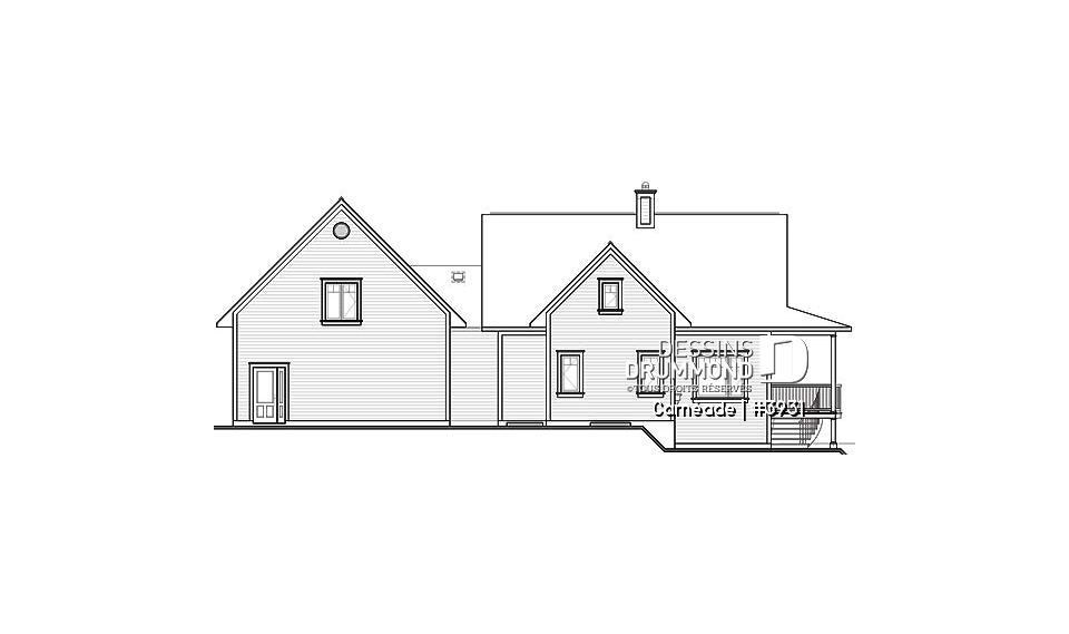 Élévation arrière - Carnéade