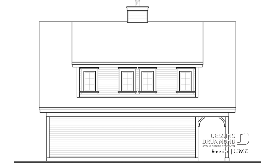 Élévation arrière - Rocaille 