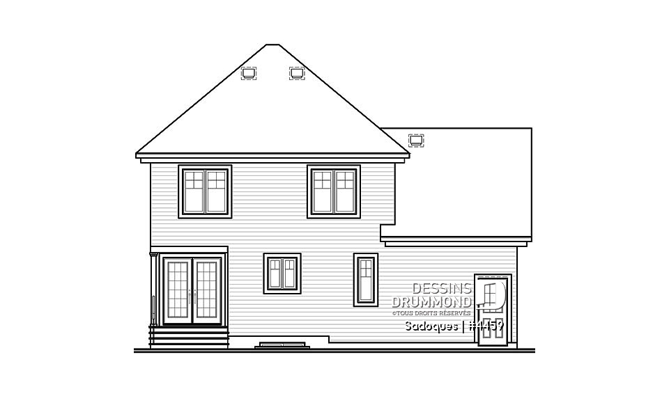 Élévation arrière - Sadoques