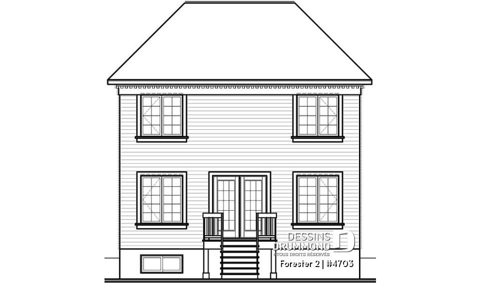 Élévation arrière - Forester 2