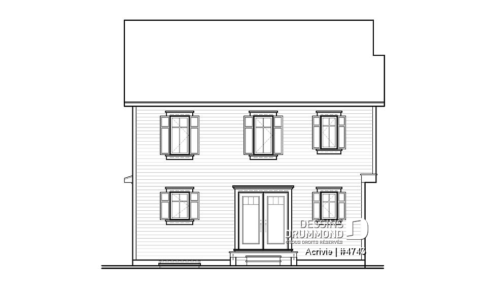 Élévation arrière - Acrivie