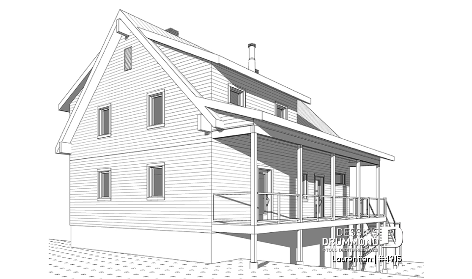 Élévation arrière - Laurentien