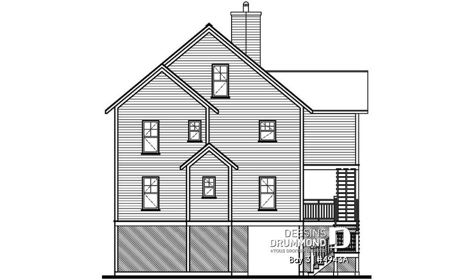 Élévation arrière - Bay 3