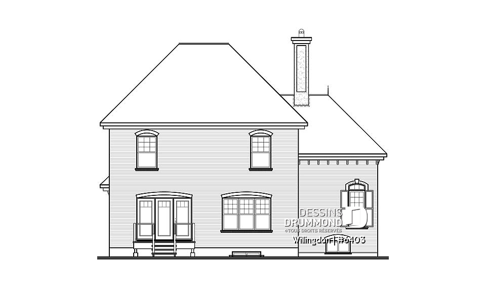 Élévation arrière - Willingdon