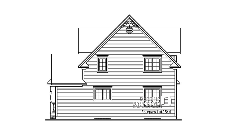 Élévation arrière - Fougère