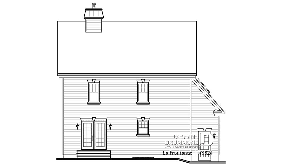 Élévation arrière - Le Frontenac 