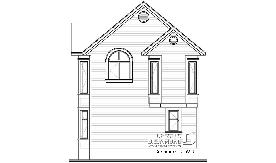 Élévation arrière - Chamonix