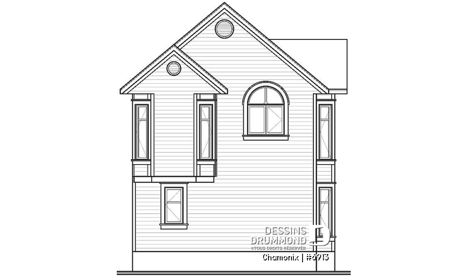 Élévation arrière - Chamonix