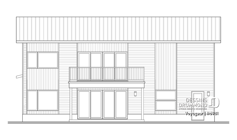 Élévation arrière - Voyageur