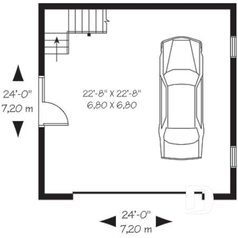 Rez-de-chaussée - Plan de garage double, très élégant, avec rangement boni à l'étage - Édouard