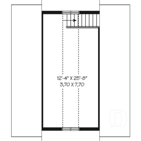 Étage - Grand garage double avec 324 pi2 d'espace boni aménageable à l'étage! - Capitelle 3