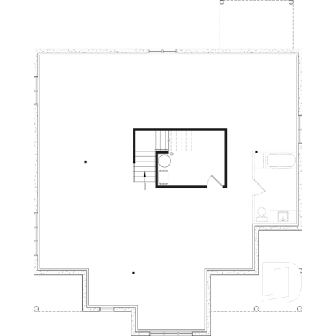 Sous-sol - Plan de maison intergénérationnelle, côté logement principal, jusqu'à 5 chambres sont prévues! - Malvern