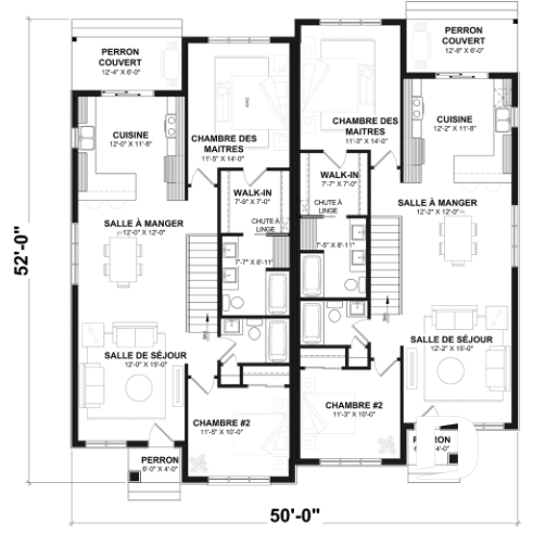 Rez-de-chaussée (Optionel $) - Plan de jumelé sur dalle, chambre des maîtres avec walk-in et salle de bain privée, à aire ouverte, s-sol opt. - Ferguson