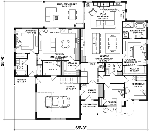 Rez-de-chaussée - Magnifique maison bi-génération de style farmhouse, terrasse abritée et salle de lavage partagées - Romie