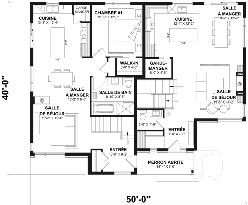 Rez-de-chaussée - Modèle de bi-génération moderne à étage : confort, élégance et espaces adaptés à toute la famille - Linea