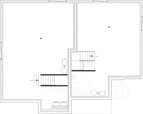 Sous-sol aménageable - Modèle de bi-génération moderne à étage : confort, élégance et espaces adaptés à toute la famille - Linea