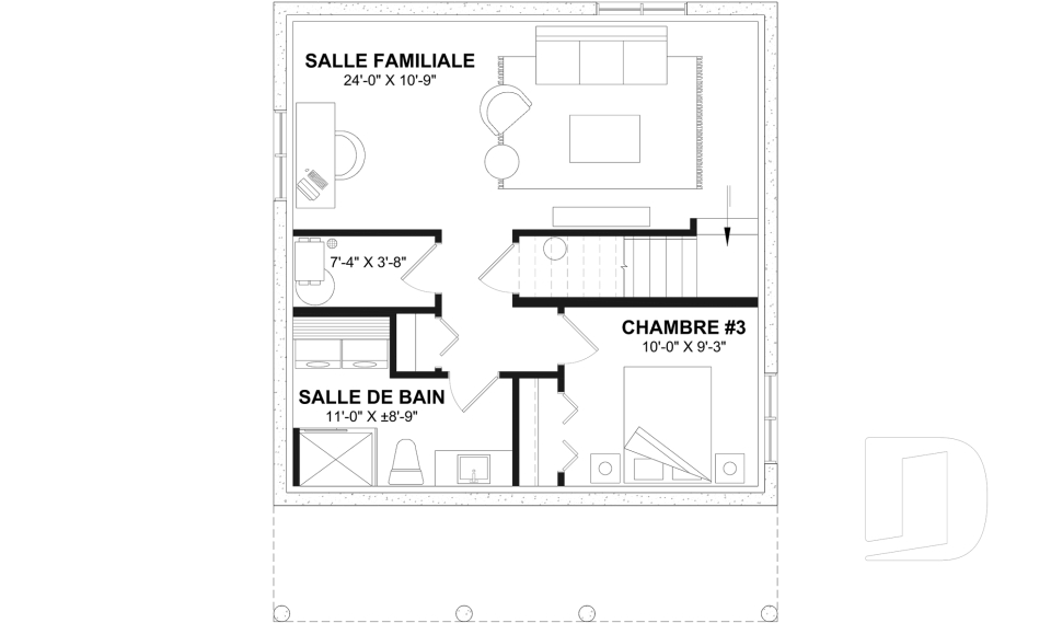 Sous-sol aménagé (Optionel $) -  - Le Relais 3