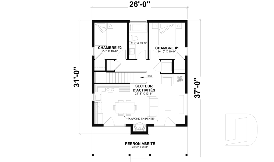 Rez-de-chaussée (Optionel $) -  - Bonzai