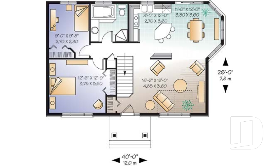 Rez-de-chaussée -  - Riverais