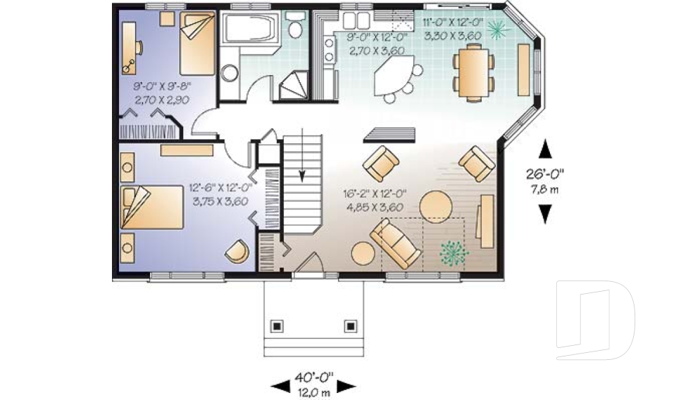 Rez-de-chaussée -  - Riverais