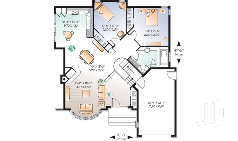 Rez-de-chaussée option 2 -  - Gélinas