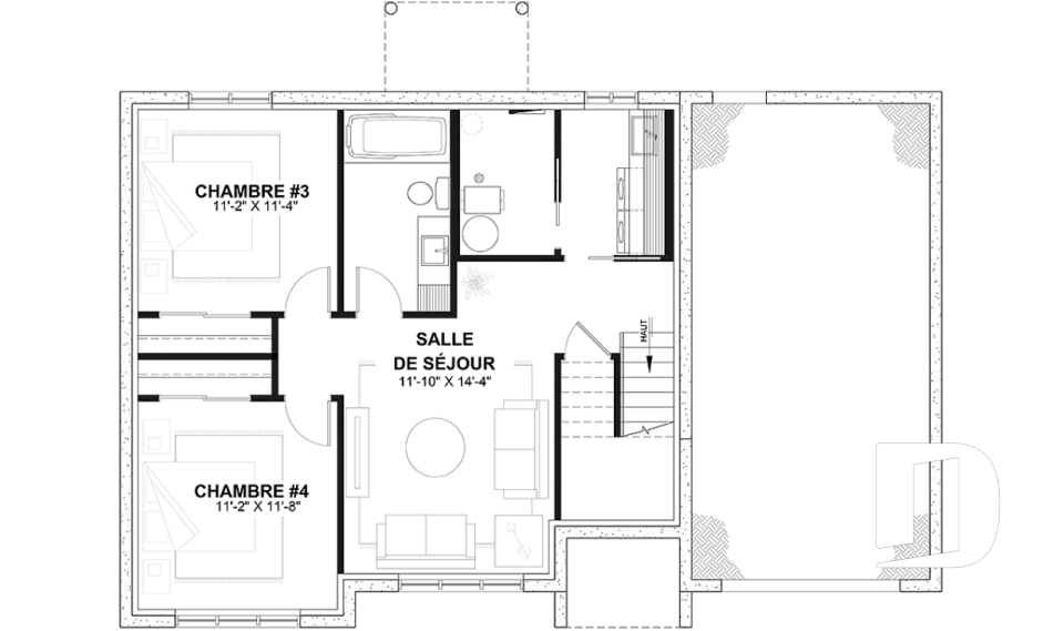 Sous-sol aménagé (Optionel $) -  - Madeline 
