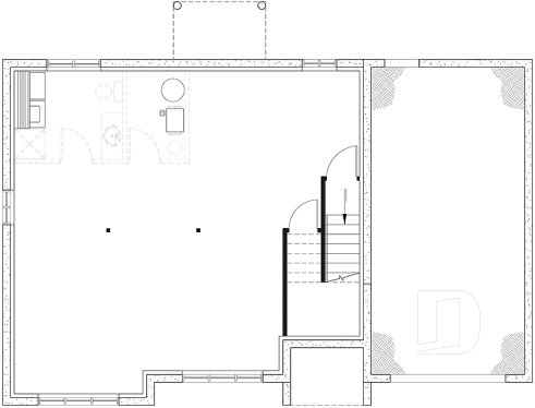 Sous-sol aménageable - Plan de maison à entrée split, économique, garage avec rangement, 2 à 4 chambres, s-sol aménagé optionnel ($) - Madeline 